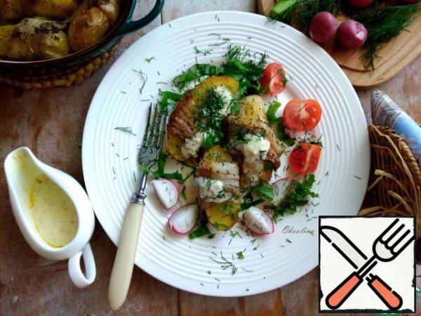 We put them on plates. I will complement the dish with fresh herbs and vegetables.
