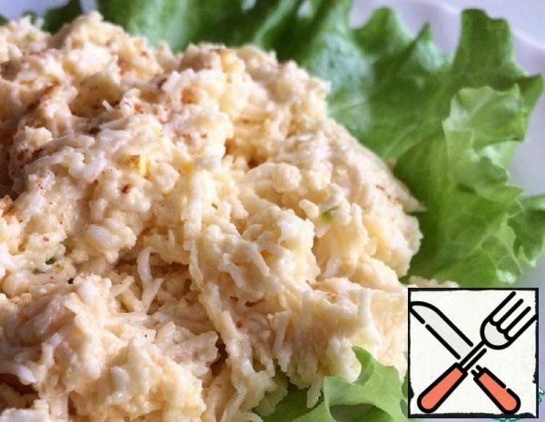 Salad "Cheese, Egg and Onion" Recipe
