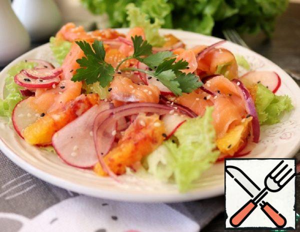 Salad with Orange and Red Fish Recipe