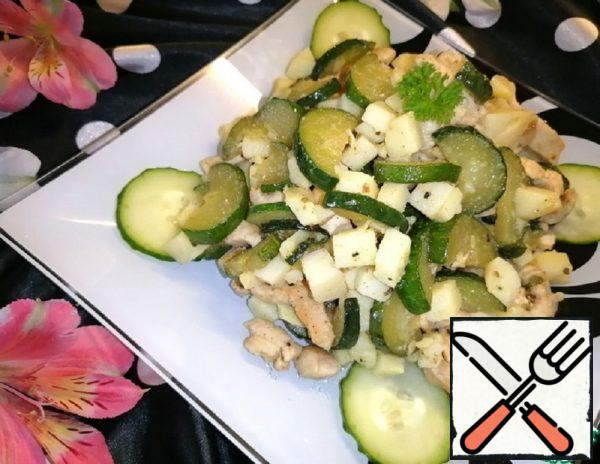 Salad with fried Cucumber Recipe