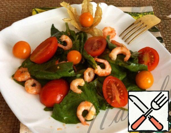 Spinach, Shrimp and Cherry Salad Recipe