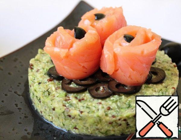 Quinoa and lightly salted Salmon Snack Recipe
