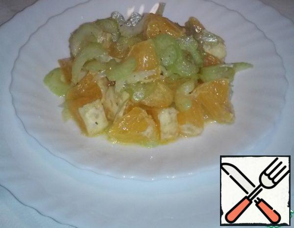 Salad with Oranges and Celery in French Recipe