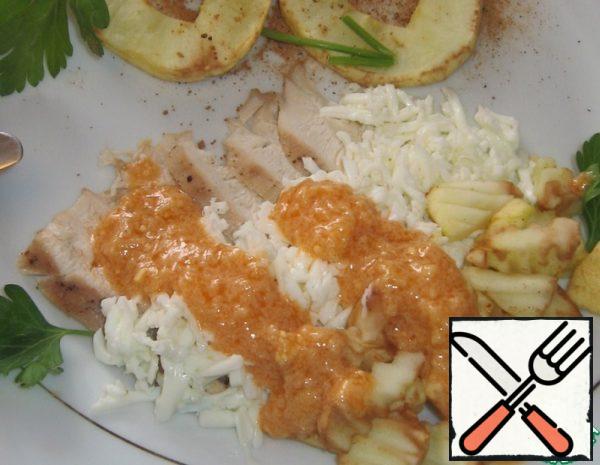 Salad with Chicken and baked Apples Recipe