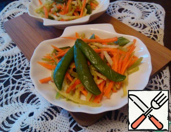 Radish Salad with Pea Spatulas Recipe
