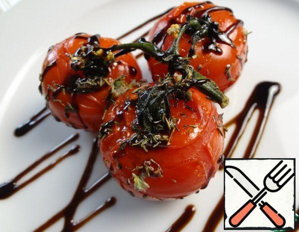 Cherry Tomatoes on a branch in the Oven Recipe