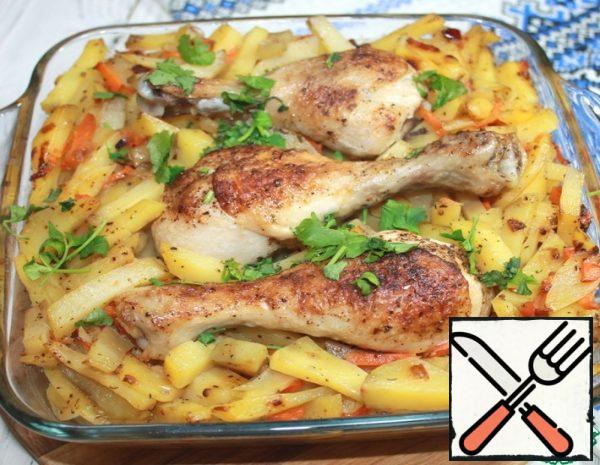 Potatoes with Chicken Legs Recipe