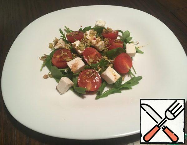 Salad with Feta Cheese and Lentils Recipe