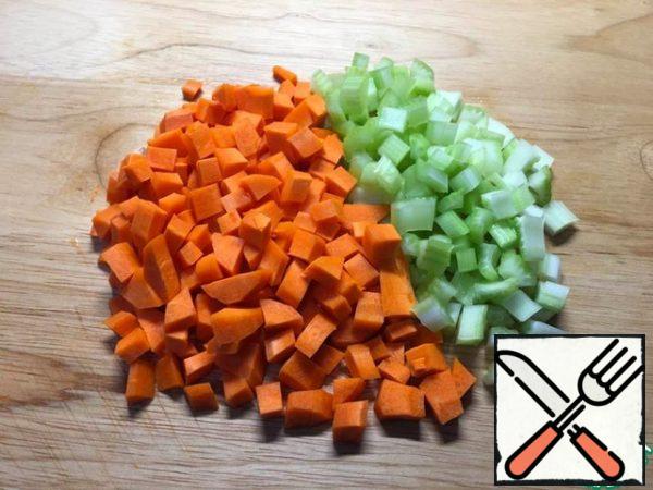 And cut into cubes.
