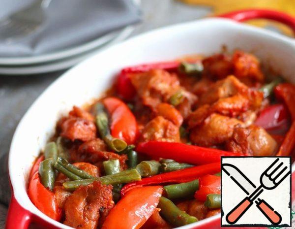 Spicy Chicken with Beans and Pepper Recipe