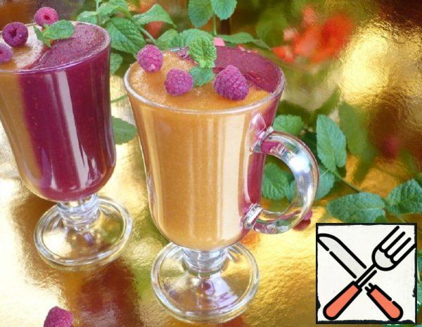 Dessert Raspberry-Apricot on Agar-Agar Recipe