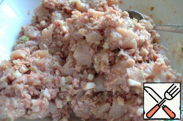 Add the crackers. Mix thoroughly with a gloved hand or spoon.