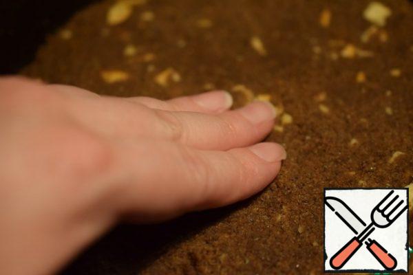 Put all the bread in a pie dish and flatten with your hands. Cover with cling film or foil and put in the refrigerator.