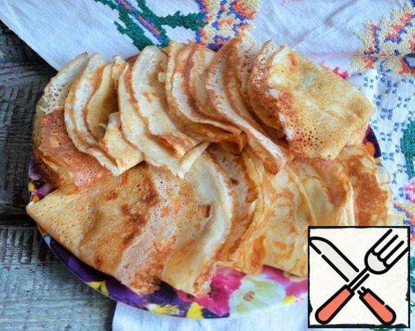 Output-15 pieces thin, flavorful pancakes, d-24 cm.