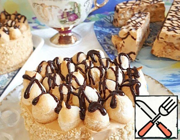 Mousse Cake with Custard Balls Recipe