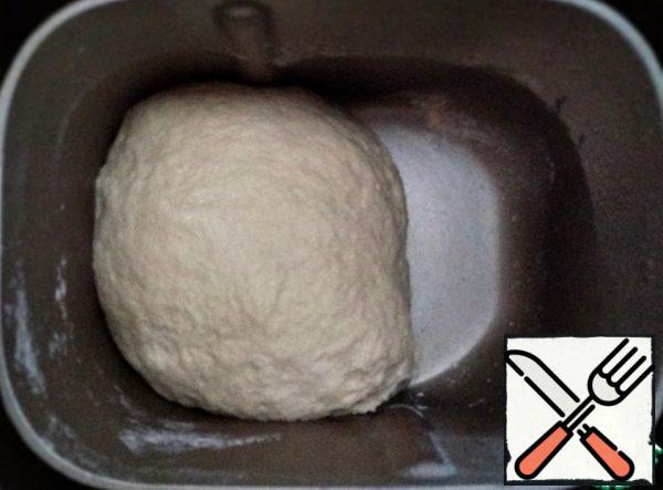 Knead dough. I'm mixing on the pizza program.