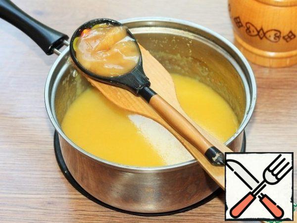 Add 1-2 tablespoons of honey to taste and mix until it melts.