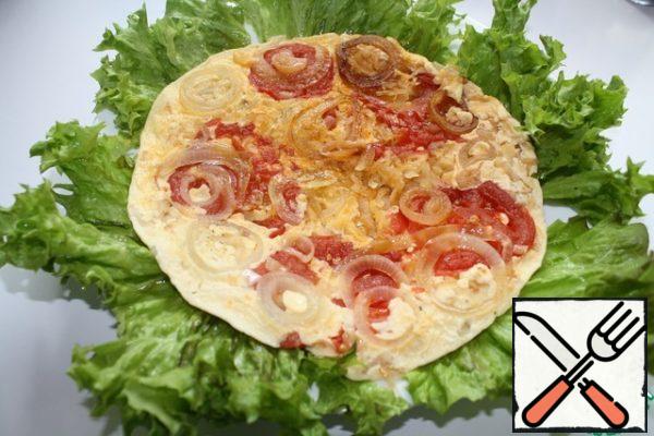 Our omelet is ready!
Bon Appetit!