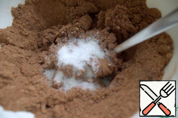 Mix, taste for sugar and add, if necessary, it all depends on the type of cookie.