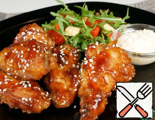 Chicken Wings with Cheese Sauce Recipe