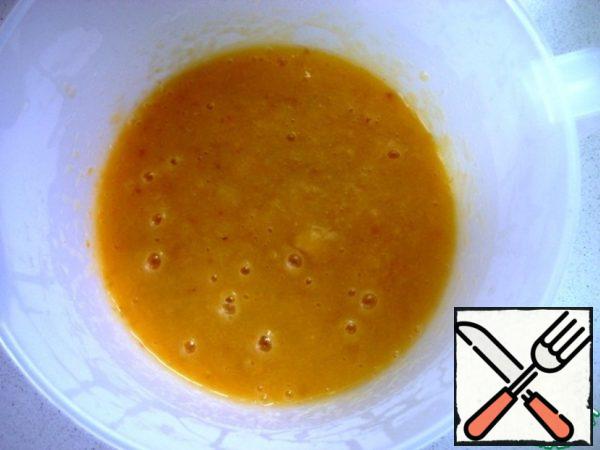 Transfer the fruit along with the liquid to a blender bowl and puree.