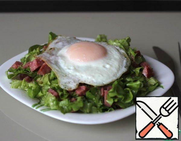 Salad with Servelat and Egg Recipe