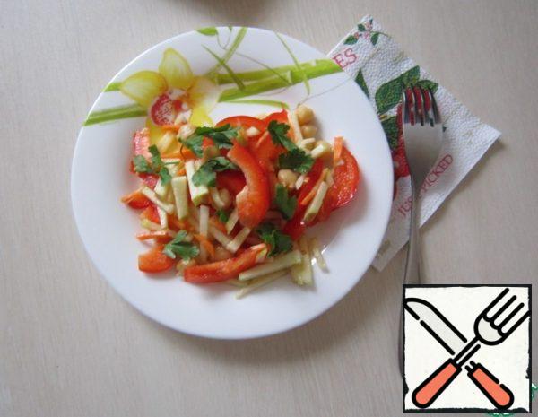 Chickpea Salad with Apples and Sweet Peppers Recipe