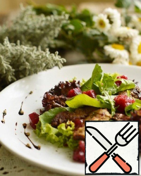 Chicken Liver Salad with Cranberry Jelly Recipe