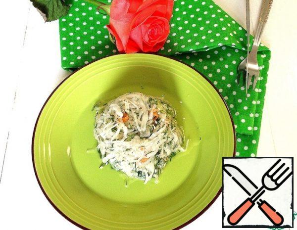 Salad with Sauerkraut and Celery Recipe