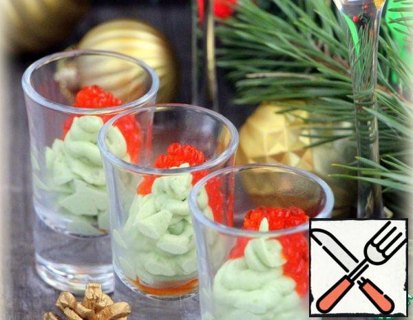 Avocado Cream with Red Caviar Recipe
