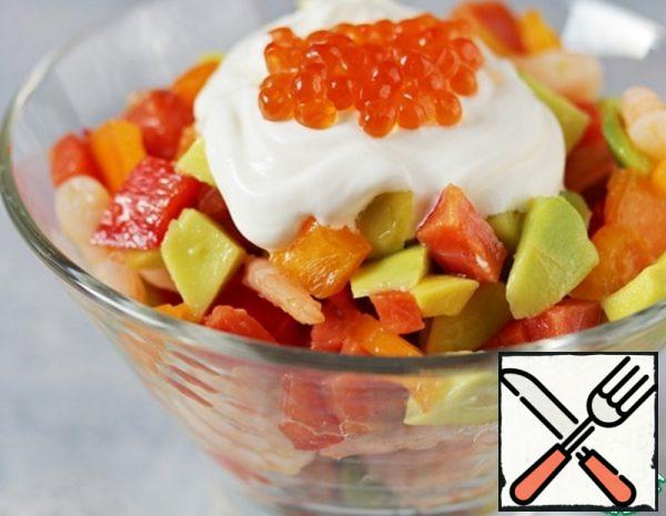 Salmon, Shrimp and Avocado Salad Recipe
