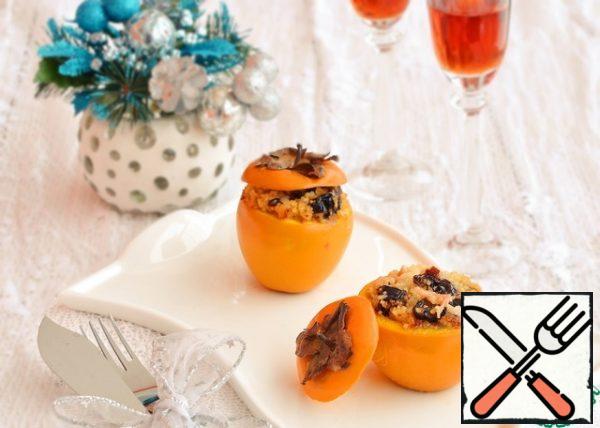 The baking time depends on the ripeness of the persimmon and your preferences. You can leave the persimmon slightly damp or bake until completely soft. I got a little bit soggy to retain its shape. Serve hot.