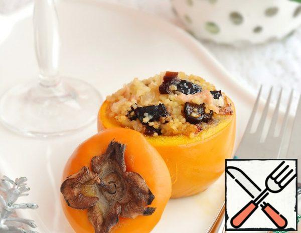 Baked Persimmon with Couscous Filling Recipe