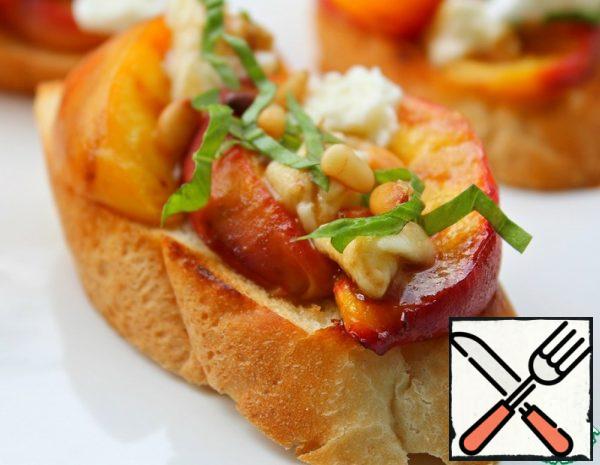 Grilled Peach Salad on Toast Recipe