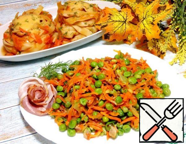 Carrots with Green Peas and Bacon Recipe