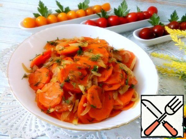 It turned out very tasty, sweet and sour and aromatic.  Those who wish can add hot pepper.  Can be served either warm or cold.