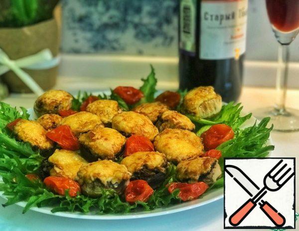Stuffed Mushrooms baked with Parmesan Cheese Recipe