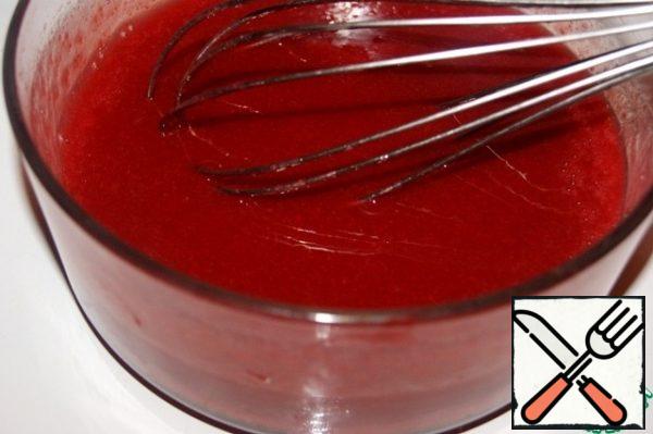 Combine with the remaining puree and mix well.