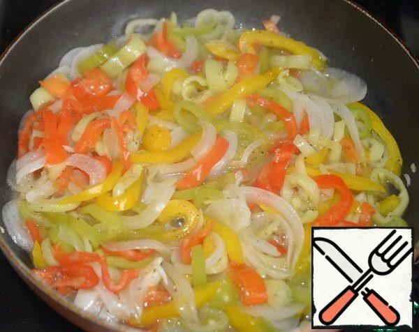 Add the olive oil and fry a little more.