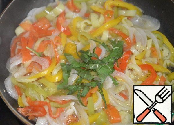 Put the chopped Basil.