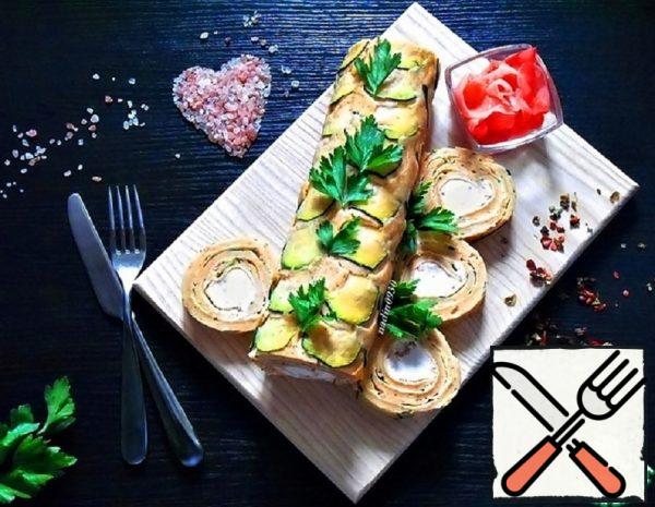 Roll "Zucchini with Curd Cheese" Recipe
