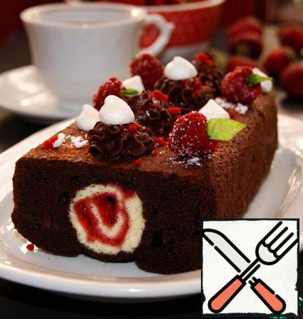 Beat the ganache with a mixer. Decorate a cupcake with it.
I also decorated with small meringues, meringue crumbs, strawberry candies and sprinkled with strawberry powder.