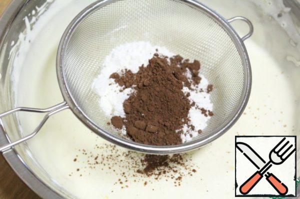 Sift the flour and cocoa powder into a bowl.