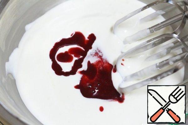 Add the raspberry puree.