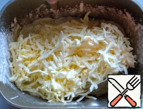 Then grate the butter.