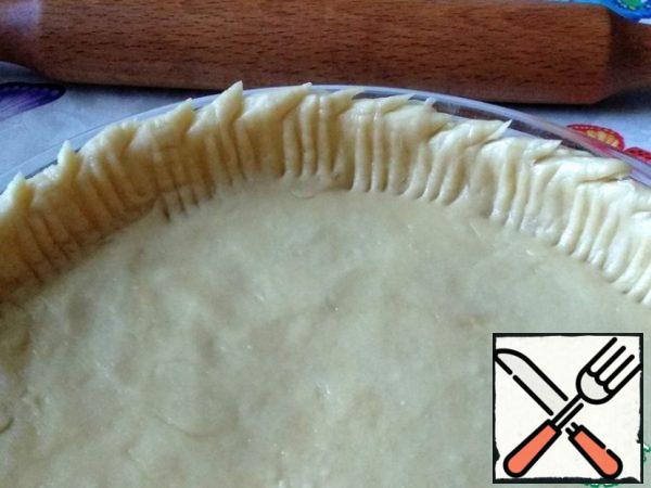 I pressed the sides tightly with a fork and made cuts with scissors.