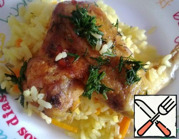 Baked Wings with Rice in the Oven Recipe