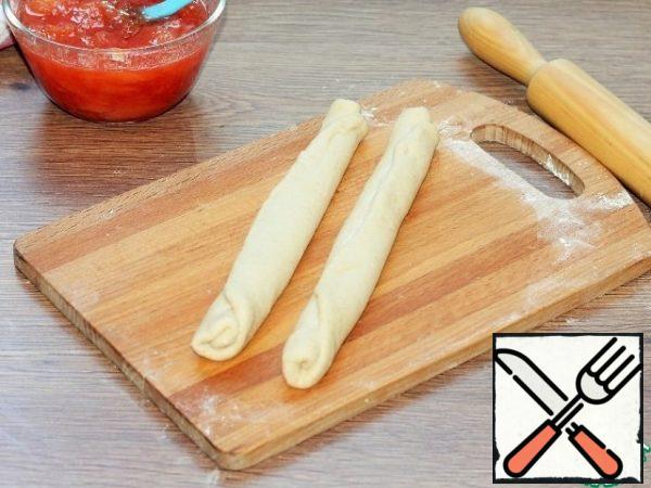 Roll each tortilla into a roll.