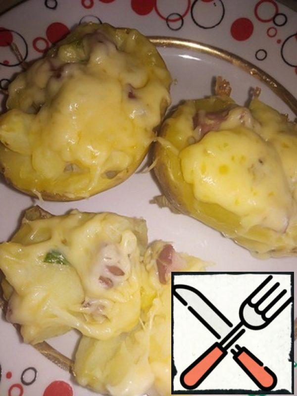 Potato Boats "Mashed Potatoes with Sausage" Recipe