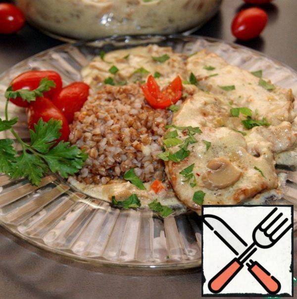 Loin in Creamy Mushroom Sauce Recipe